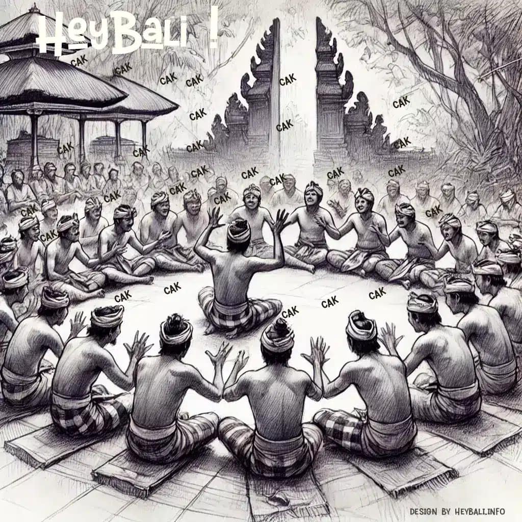 the meaning cak cak cak in kecak uluwatu dance