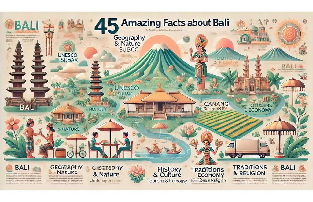 Infografis 45 Facts About Bali