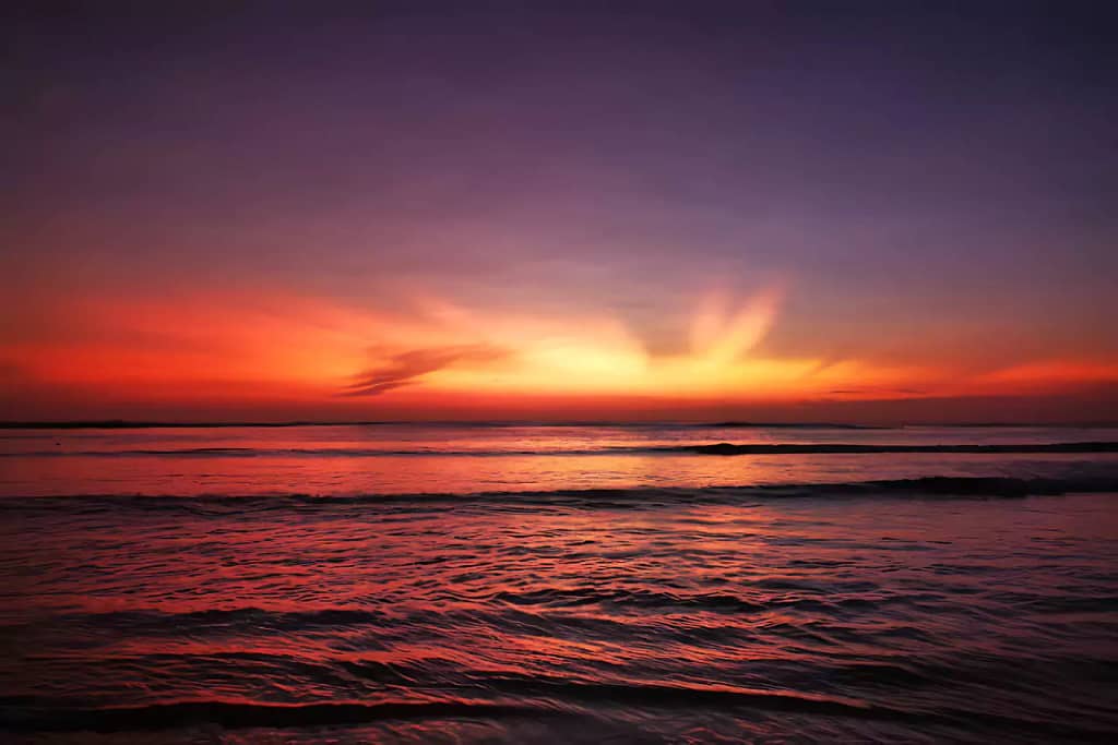 sunrise at nusa dua beach