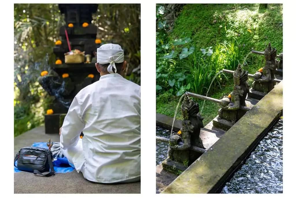 Melukat at waterfall jagasatru karangasem- Pateh Spring - Ket-ket spring - Teben Belong spring