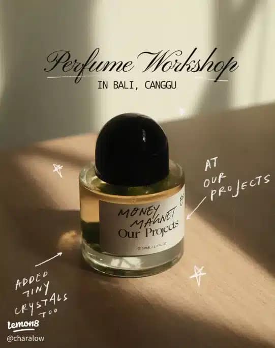 The result of Custom perfume in our project - Workshop Classes in Canggu