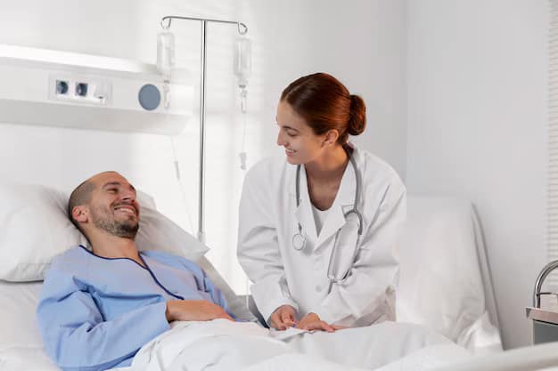 Photo illustration of a doctor treating a patient