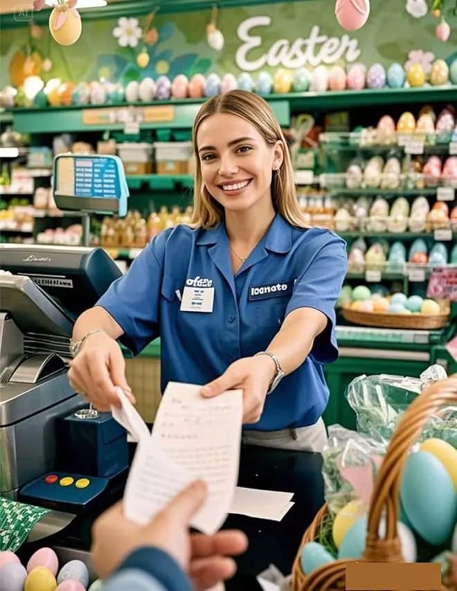 supermarket cashier - Tipping in Bali