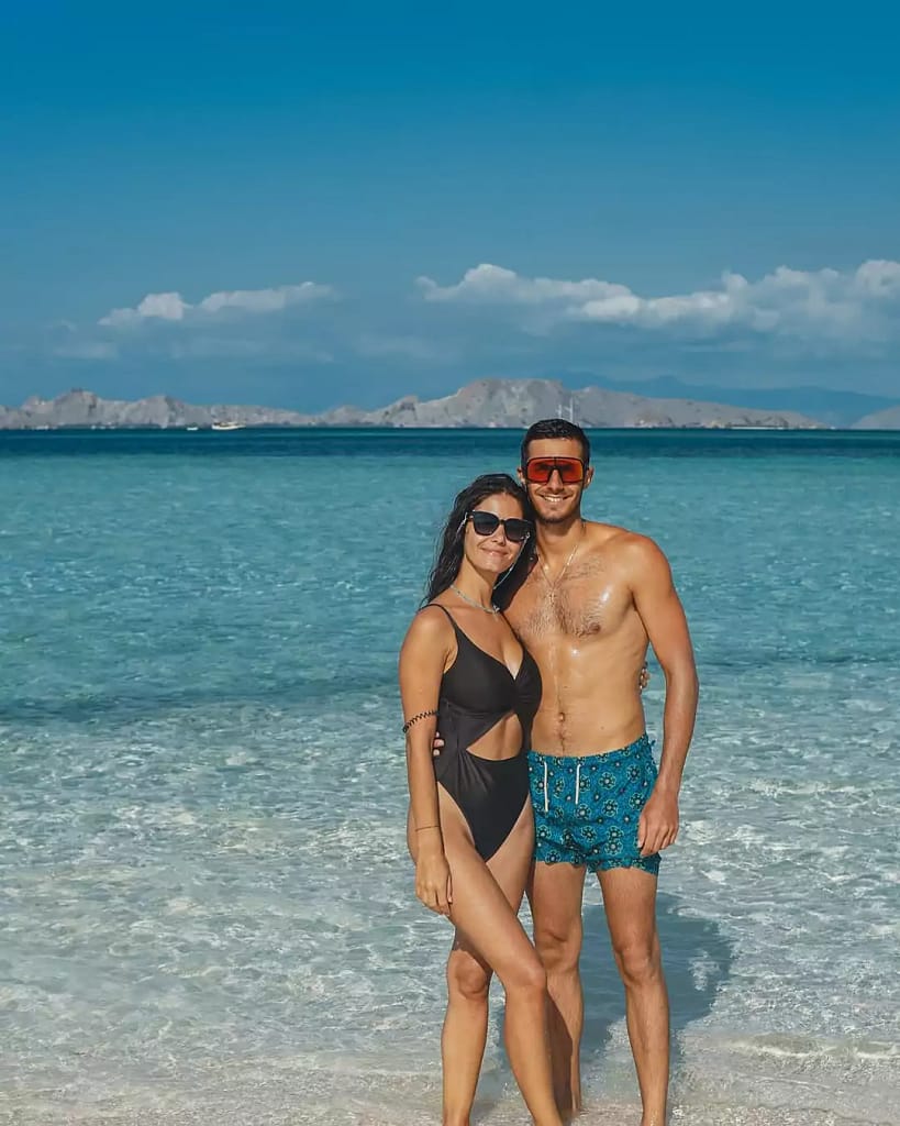 Happy Couple Photo Pose at Komodo Islands