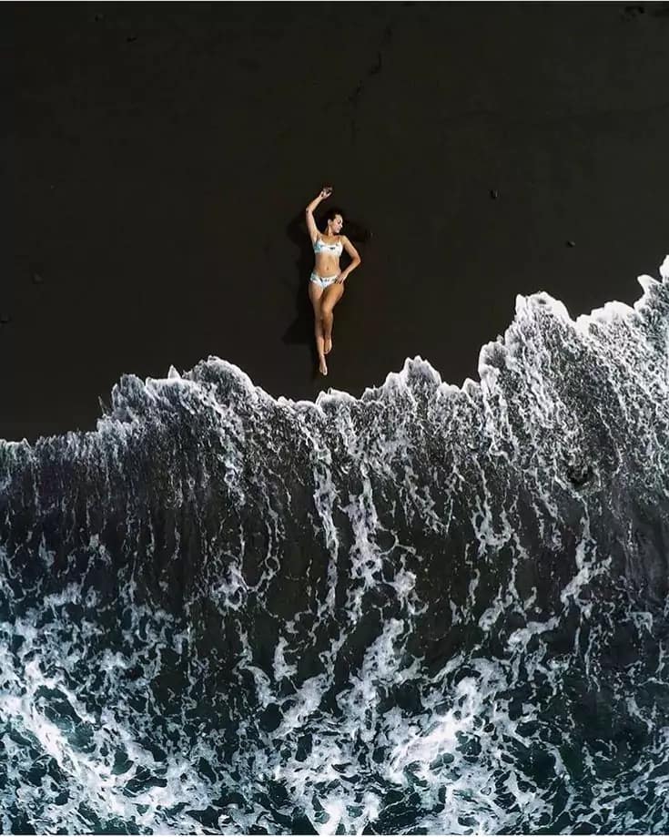 Black sand Beach Bali