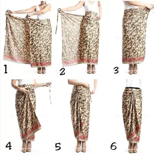 Infographic on how to use a kamen or sarong correctly - Things to Avoid in Bali