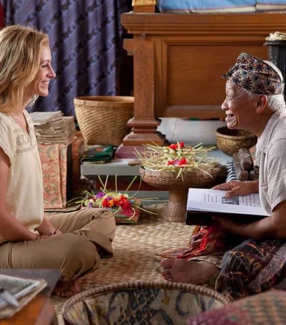 one of the scenes from Eat, Pray, Love in Bali starring Julia Roberts